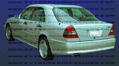 1994-2000 benz c-class w202 amg rear bar